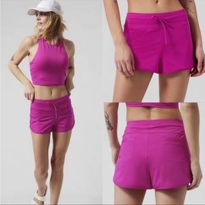 Athleta Surge Swim short bright pink drawstring size large